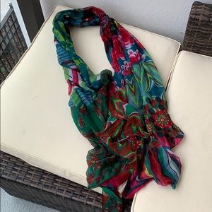 DESIGUAL WRAP SCARF💚❤️💜💙🧡